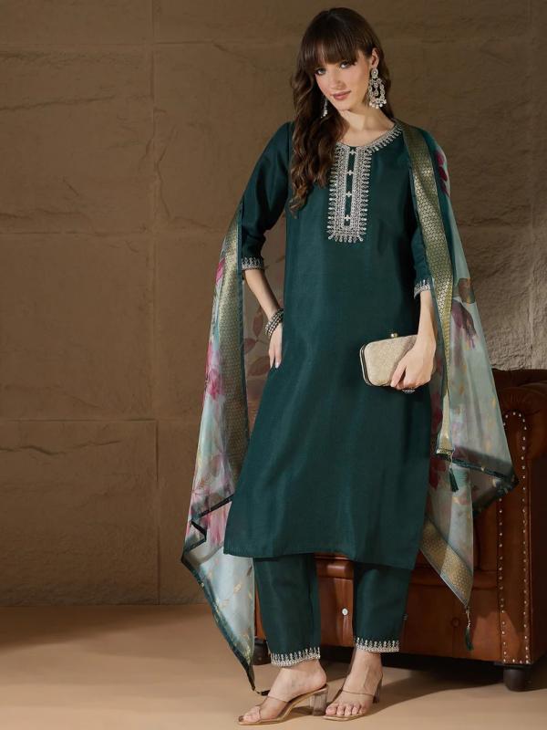 VP 9719 G Kurta Fabric: Cotton Blend Bottom Wear Fabric: Cotton 